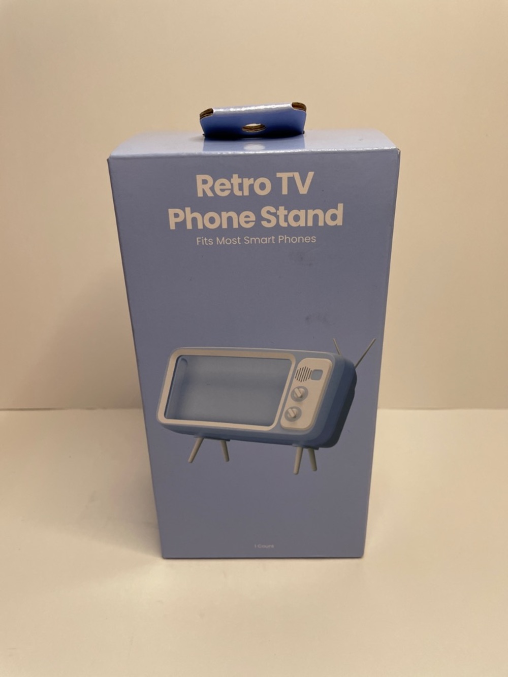 NIB Retro TV Phone Stand - Light Blue